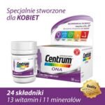 Centrum ONA - a dietary supplement containing ingredients supporting e.g. immunity, healthy hair, skin and nails. The product is intended for adults.