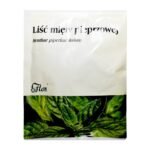 Peppermint leaf (Menthae piperitae folium) is a medicinal herb for infusion. The infusion of peppermint leaves is used in digestive disorders as a relaxant.