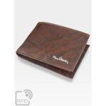 The purse of the men's Pierre Cardin Tilak12 8805 RFID leather horizontal - brown. High quality materials.