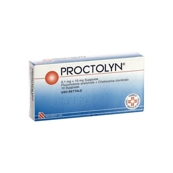 Proctolyn Suppositories is used for internal and external hemorrhoids, anal and perianal eczema and erythema, anal fissures or in case of anal and perianal itching and burning.