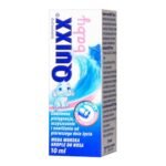 Quixx Baby Nasal Drops is a medical device, a natural, isotonic nasal solution containing seawater from the Atlantic Ocean. Quixx Baby cleans the nose: It softens the residual mucus and facilitates its removal from the nasal cavity. In addition, it flushes out allergens and pathogenic microorganisms, reducing their contact with the nasal mucosa