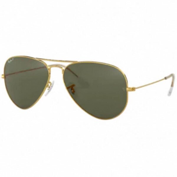 Ray-Ban® 3025 001/58 55 Polarized Aviator Sunglasses. Lens material: glass.