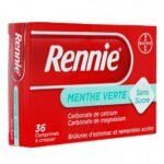 Rennie Mint 96 tablets without sugar is a non-prescription medication indicated for adults (from 15 years) in heartburn and acid reflux. Order in French pharmacy