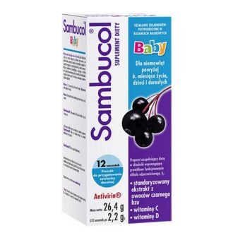 Sambucol Baby - пищевая добавка, содержащая набор ингредиентов, поддерживающих работу иммунной системы. Продукт предназначен для младенцев старше 6 месяцев, детей и взрослых. Ягоды бузины поддерживают естественные функции иммунной системы.