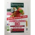 SANTAROME BIO light legs 10ml ampoules in our organic pharmacy, Comment on advice for use and dosage with our partner Avis checked after your purchase.