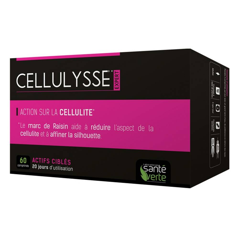 sante verte cellulysse expert 60 tablets Sante Verte cellulysse expert 60 таблеток для продажи в нашей интернет-аптеке. Натуральная пищевая добавка, которая помогает уменьшить целлюлит, которую проверил наш партнер Avis после вашей покупки.