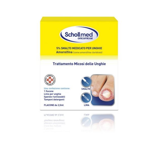 Schollmed Onychomycosis 5% is a medicated nail polish for the treatment of mycosis of the fingernails and toenails.
