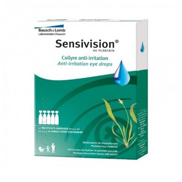 SENSIVISION PLANTAIN EYE DROPS DOSE 10: Sensivision is an herbal eye drops, which will calm eye irritation for the whole family.