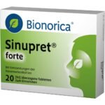 Sinupret forte coated tablets are used for acute and chronic inflammation of the paranasal sinuses. Ingredients: verbena, powdered 36 mg; Gentian root, powdered 12 mg; Sorrel herb, powdered 36 mg; Elderflower, powdered 36 mg; Primrose flowers, an effective snuff remedy.