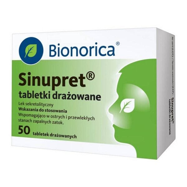 Sinupret is a medicinal product used in acute and chronic inflammation of the sinuses. Sinupret is a drug with a secretolytic effect that causes mucus thinning, reducing the swelling of the mucous membranes of the upper respiratory tract