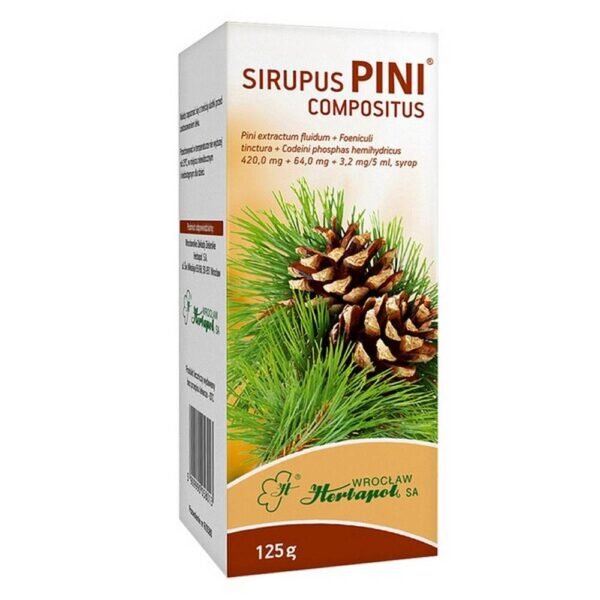 Sirupus Pini Compositus is a medicinal product used as an emergency treatment in dry tiring cough in the course of upper respiratory tract infections