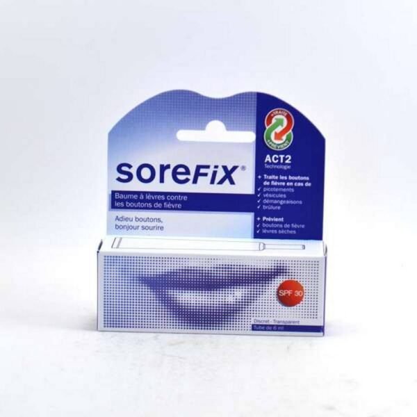 Sorefix Balm Tube Lips 6ml on sale in your bio pharmacy online. Sorefix Lip Balm 6ml Tube for the prevention and treatment of cold sores.