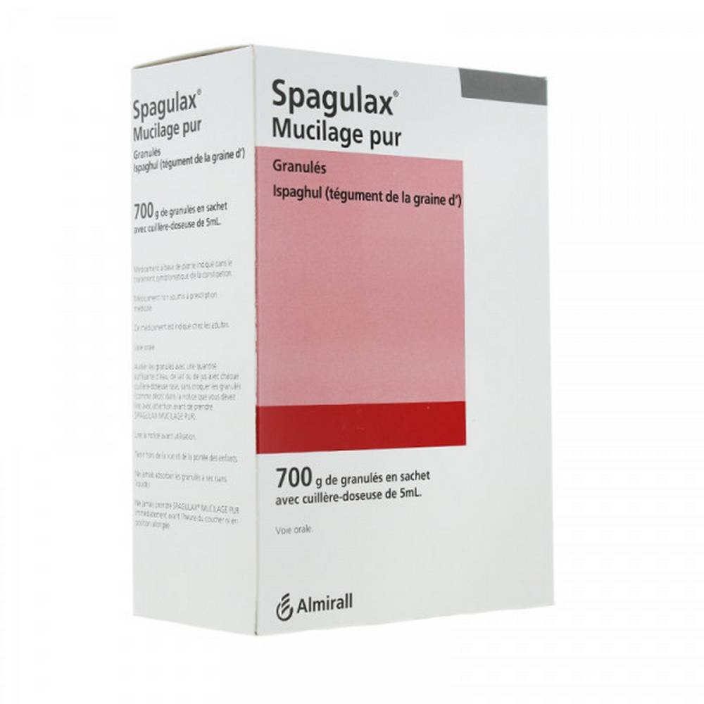 spagulax mucilage pur granulated sachets 700g Order SPAGULAX MUCILAGE PUR granulated Sachets / 700g without prescription and give your opinion. This medication is recommended for the treatment of constipation.