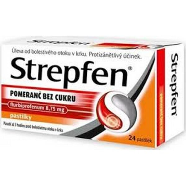 Strepfen Orange-free orange relieves the pain and swelling in the throat that accompanies inflammatory and infectious diseases of the upper respiratory tract of bacterial or viral origin.