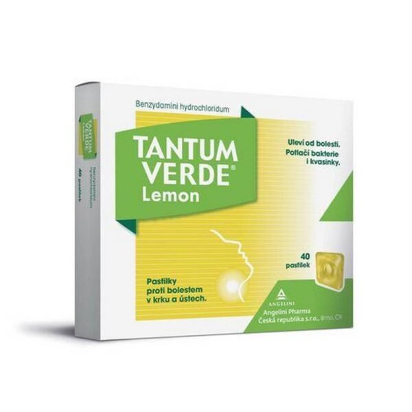 TANTUM VERDE LEMON are lozenges that are designed to be slowly dissolved in the mouth. They have significant anti-inflammatory, disinfectant and pain-relieving effects. After administration of the product directly to the inflamed tissue, the effect appears in a short time and the problem subsides.