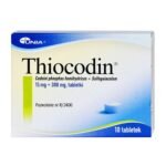 Thiocodin is an antitussive drug that suppresses the cough reflex. Thiocodin tablets contain two active substances: codeine phosphate hemihydrate and sulfowaacol.