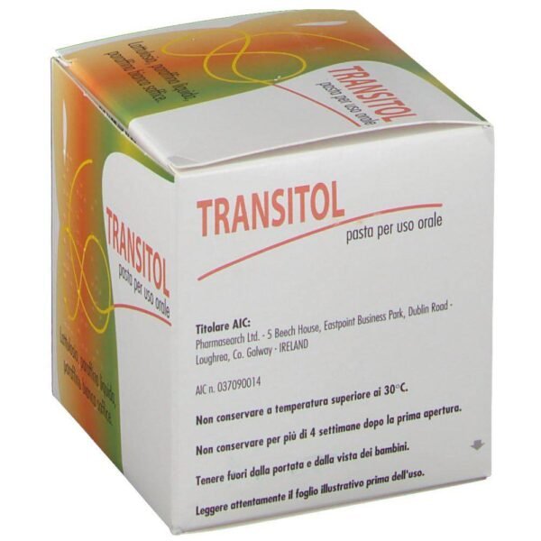 Transitol Pasta is a symptomatic treatment to combat constipation in adults.