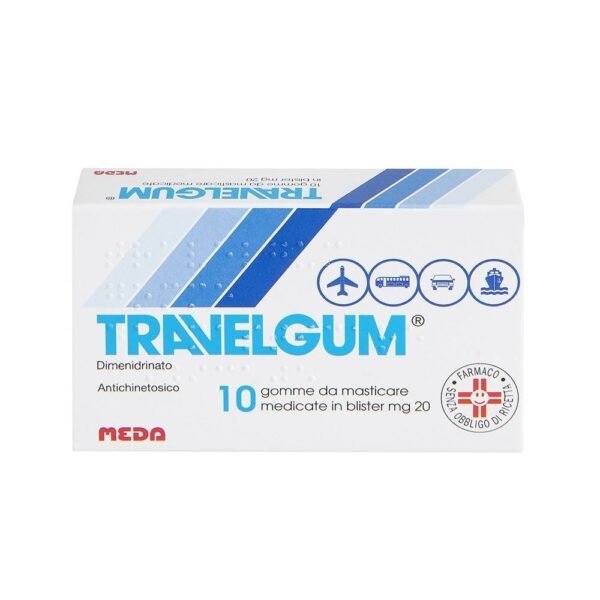 Travelgum is used to counteract motion sickness or symptoms such as nausea and vomiting during travel by car, train, plane and ship.