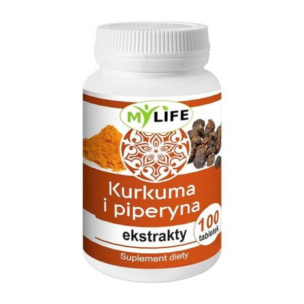 Turmeric and piperine extracts - a dietary supplement containing turmeric root extract and black pepper fruit extract. The product is intended for adults.