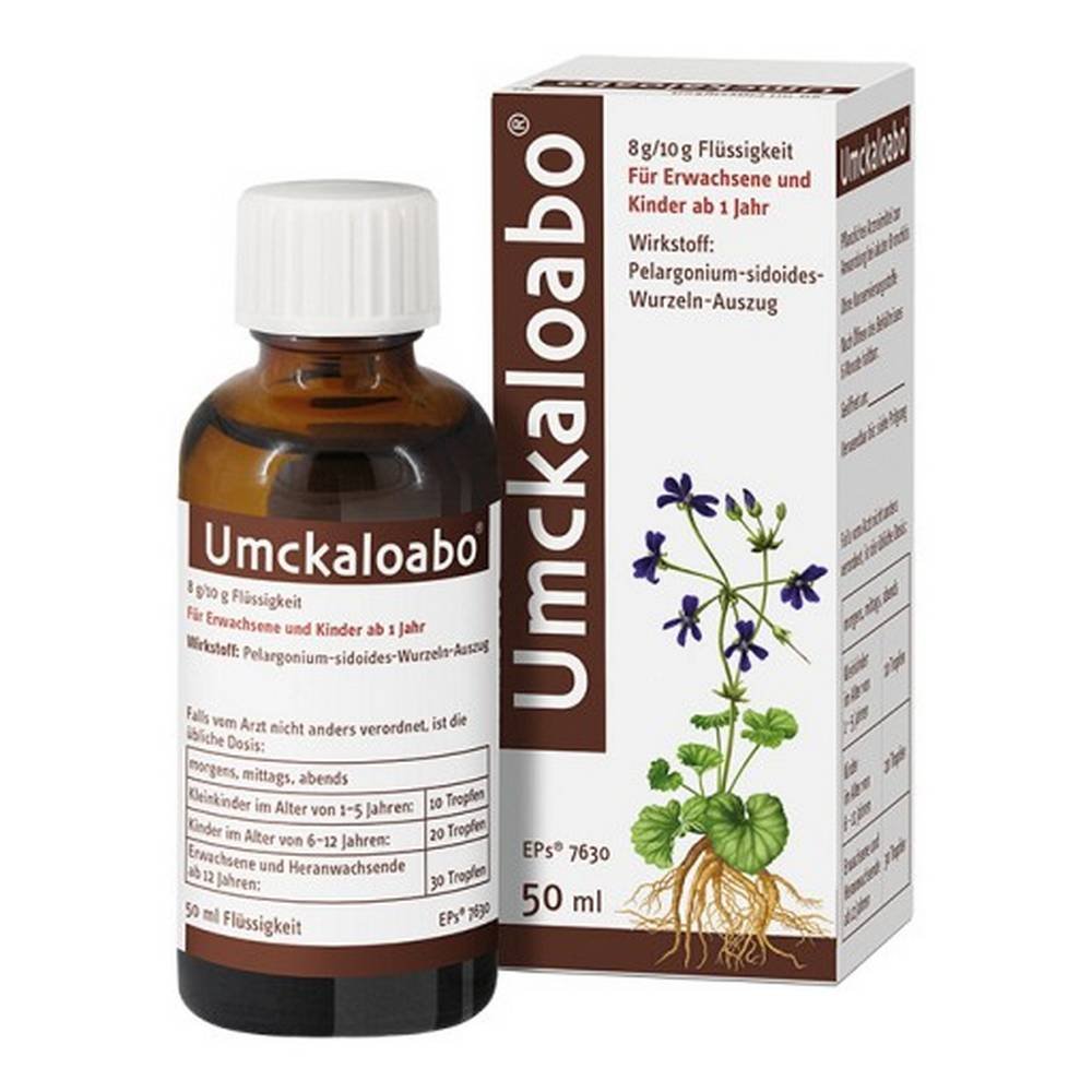 umckaloabo liquid 50 ml Pelargonium sidoides preparations are used for