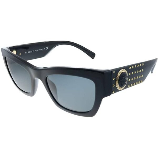 Versace VE 4358 529587 BLACK grey sunglasses. High quality materials.
