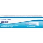 Vidisic eye gel with the active ingredient: Carbomer 40000-60000 for use: Replacement of tear fluid in case of impaired tear production. Symptomatic treatment of dry eye. Attention: The ability to react can be impaired!