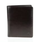 Men's leather purse Viscont Secure RFID TSC49, brown. High quality materials.