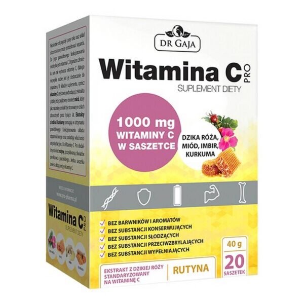 Vitamin C Pro - a dietary supplement containing ingredients supporting immunity. The product is intended for adults