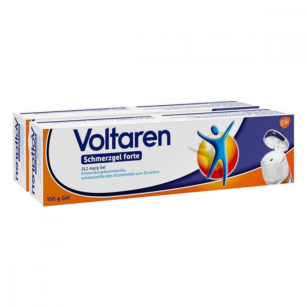 voltaren pain gel forte 232mg 2x150 g Only needs to be applied twice a day - preferably morning and evening
