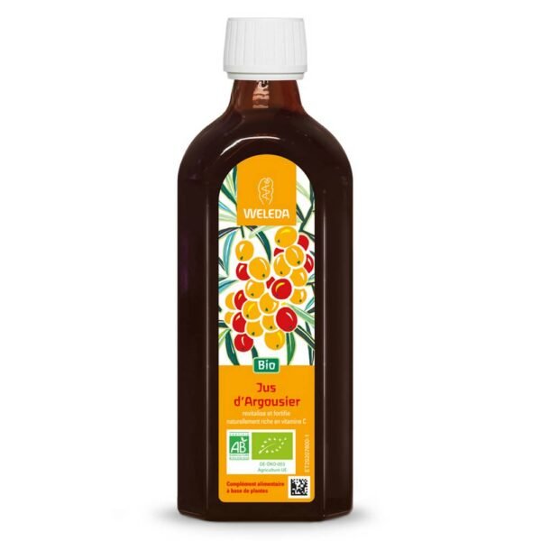 Rich in natural vitamin C, it also contains other anti-oxidant vitamins such as vitamin E and provitamin A (beta-carotene), which help the body to fight against free radicals. It also contains iron. Therefore, Sea Buckthorn Juice constitutes an excellent tonic which helps the body to regain its vitality and to strengthen its natural defenses.