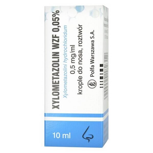Xylometazoline (WZF) 0.05% is a medicinal product for children aged 2 to 12 years, intended for use in the nose to relieve symptoms of rhinitis.