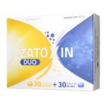Zatoxin Duo - a dietary supplement containing plant extracts (thyme, mint, elderberry, mullein, verbena, eucalyptus), vitamins and minerals, i.e. ingredients that help maintain the condition of the mucous membranes in good condition and support immunity.