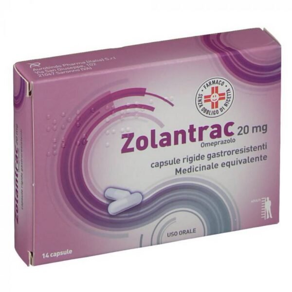 Zolantrac 20 mg Omeprazole 14 Gastroresistant Capsules