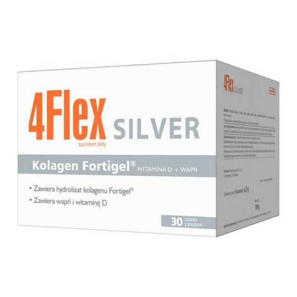 4Flex Silver - A dietary supplement containing new generation collagen as well as vitamin D and calcium. Protein supports the maintenance of healthy bones, enhances the growth and maintenance of muscle mass