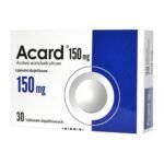 Acard contains acetylsalicylic acid which inhibits the clumping (aggregation) of platelets in the blood.