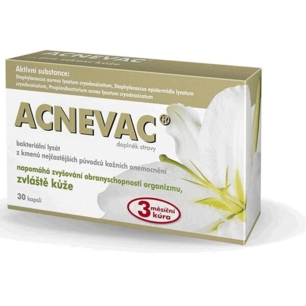 ACNEVAC - bacterial lysate from strains of the most common causes of inflammatory skin diseases, acne vulgaris, furunculosis and microbial eczema.