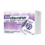 Acti Vita-miner Prenatal + DHA - a dietary supplement containing ingredients supplementing the daily diet with essential vitamins and minerals as well as essential DHA and EPA unsaturated fatty acids.