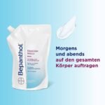 Maximum skin comfort: This is what the Bepanthol Intensive Body Lotion from Bayer Vital GmbH guarantees people who suffer from very dry and irritated skin. Symptoms that are usually closely related to this complexion are also taken into account. Unpleasant feelings of tension are a thing of the past, as are rough and red spots. Because the Bepanthol Intensive Body Lotion in the practical refill bag ensures a regeneration of the imbalanced fat and moisture balance. With an above-average high lipid content, it provides the skin with rich care, so that it soon feels soft, smooth and supple.