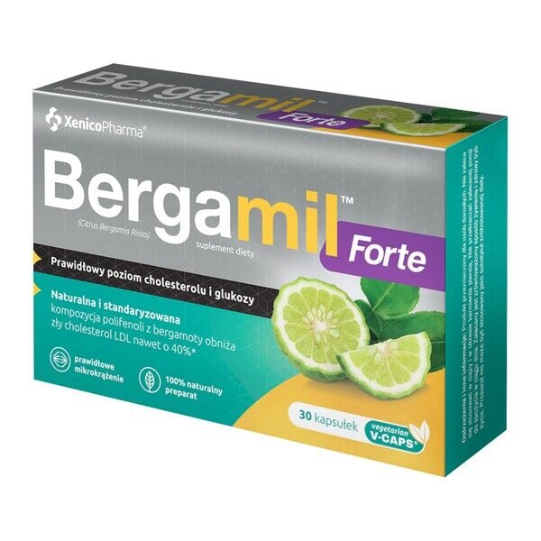 Bergamil Forte - a dietary supplement containing the highest-quality natural composition of bergamot fruit extract, garlic extract and vitamin C. The product is intended for adults.