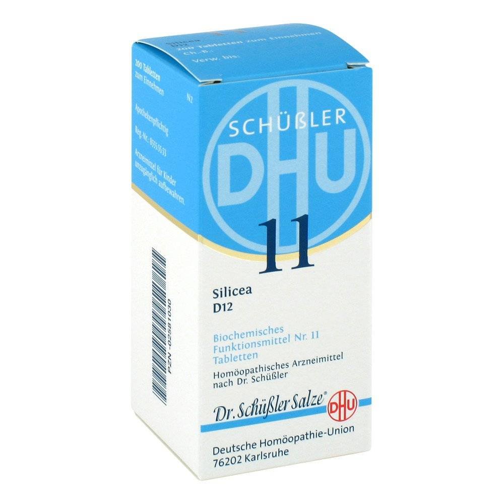 biochemie dhu 11 silicea d12 tablets 200 Schüssler salt no.11