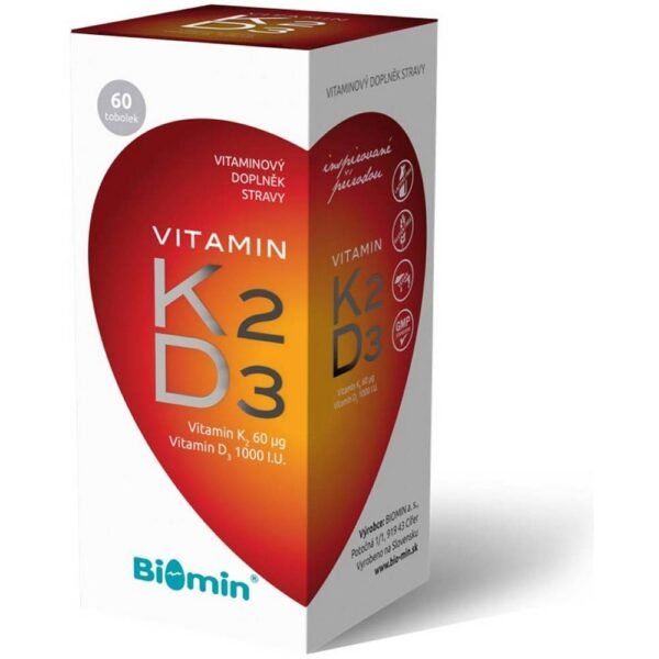 Biomin Vitamin K2 + Vitamin D3 1000 I.U. 60 capsules