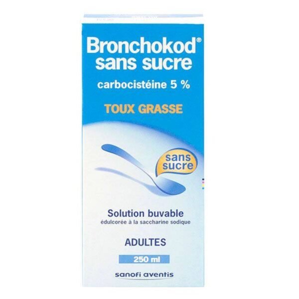 Bronchokod syrup is a thinning of bronchial secretions and facilitates their cough evacuation. It is indicated in adults in the case of last respiratory difficulty in phlegm, that is, difficulty in rejecting spitting out bronchial secretions.