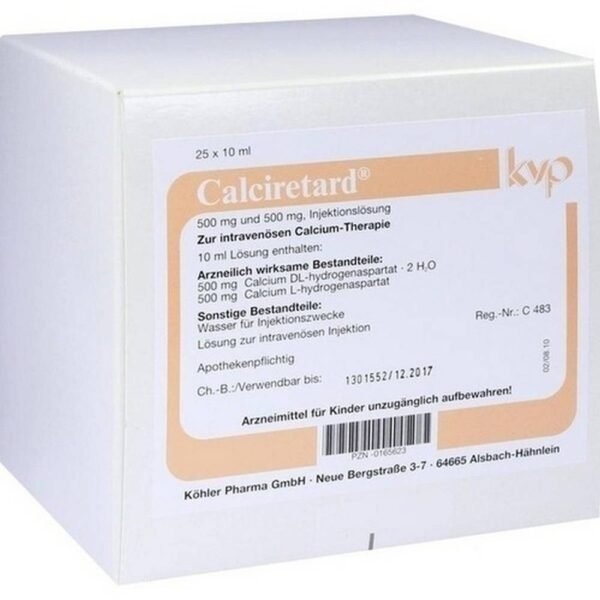 Parenteral therapy of calcium deficiency, which can not be corrected by oral intake.