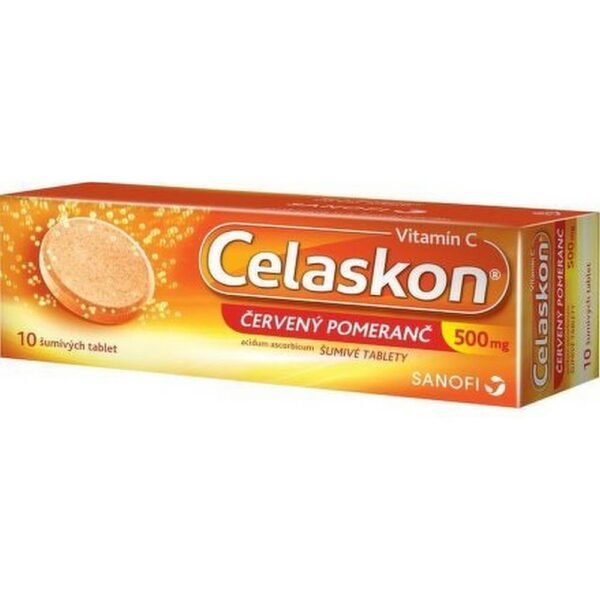 The soluble form of Celaskon with the taste of red orange is suitable due to the faster onset of action in the acute deficiency of the vitamin. Vitamin C is used to prevent and treat vitamin C deficiency.