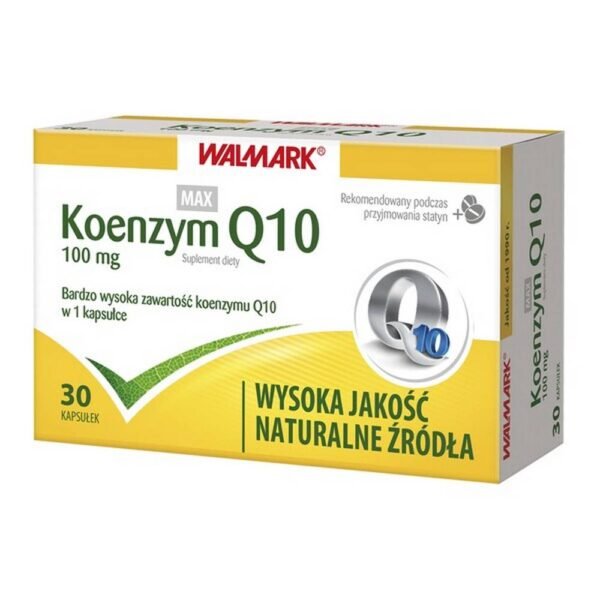 Coenzyme Q10 Max - a dietary supplement containing a large amount of coenzyme Q10 in 1 capsule. The product is intended for adults, also during the period of taking statins.