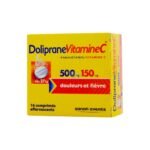 Doliprane Vitamin C 500 mg / 150 mg 16 Tablets Effervescentsest is a preparation containing 2 active ingredients: Paracetamol and Vitamin C.