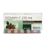 Vitamin product containing vitamin C. The product is used to supplement the daily dose of vitamin C.
