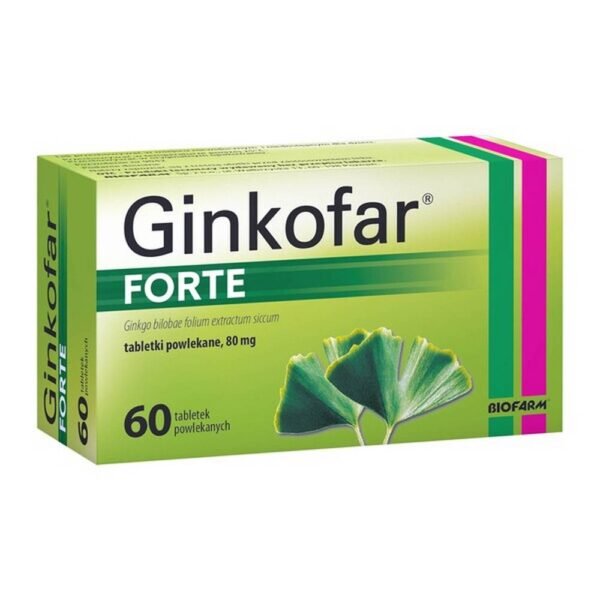Ginkofar forte is a medicinal product used to improve cognitive abilities (impaired memory and mental performance) in the elderly. Ginkofar forte improves blood flow in the brain.
