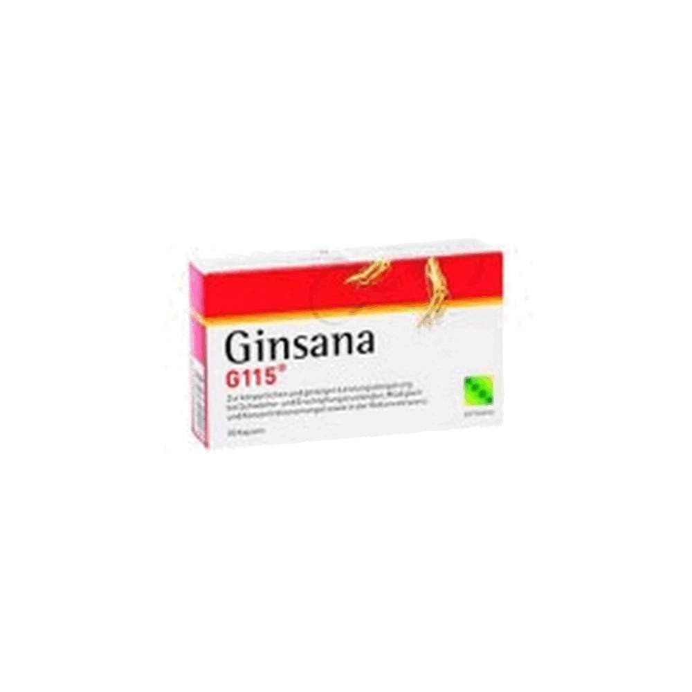 ginsana g115 30 pcs Стимулирует обмен веществ и энергии, клеточную активность, улучшает усвоение кислорода тканями, усиливает физическую и умственную работоспособность и повышает неспецифическую резистентность организма. Оказывает гипогликемическое действие.