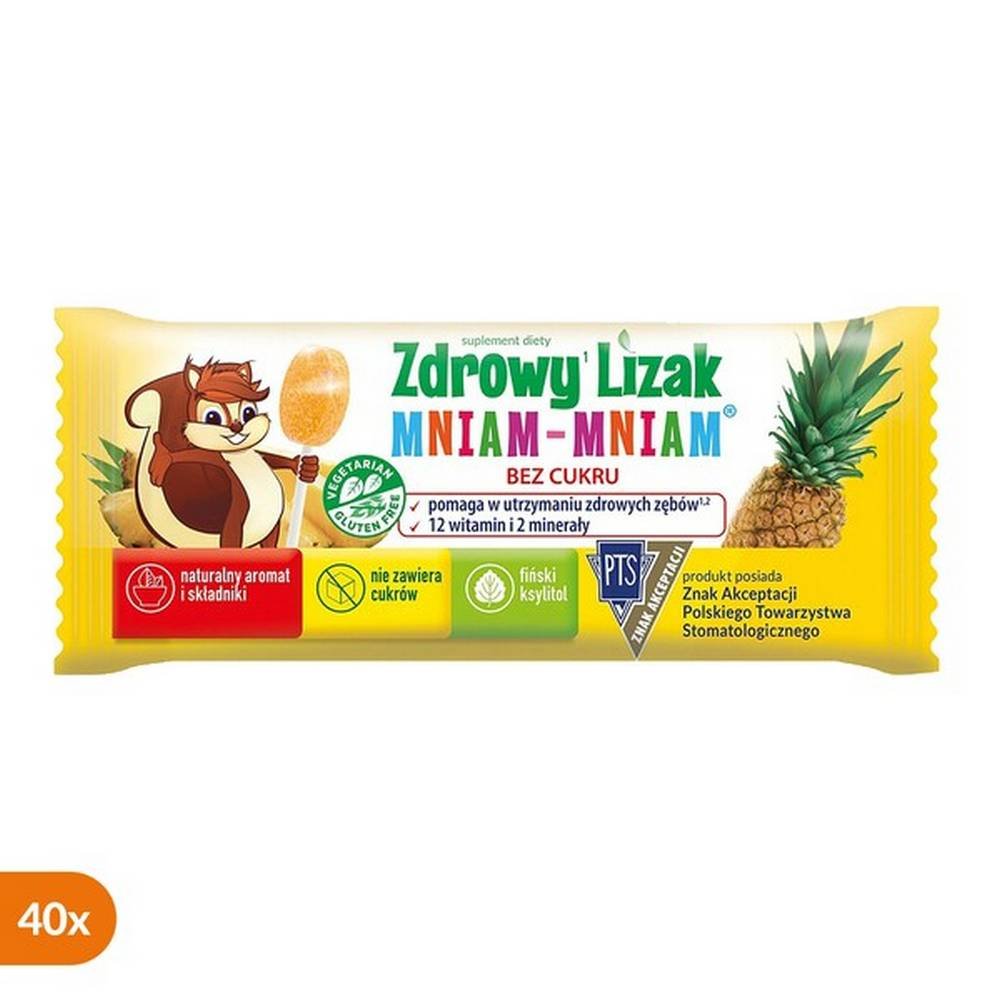 healthy lollipop yummy 12 vitamins 2 minerals concentration immunity 40 Здоровый леденец на палочке Yum-Yum для концентрации и иммунитета - пищевая добавка, поддерживающая правильное функционирование иммунной системы.